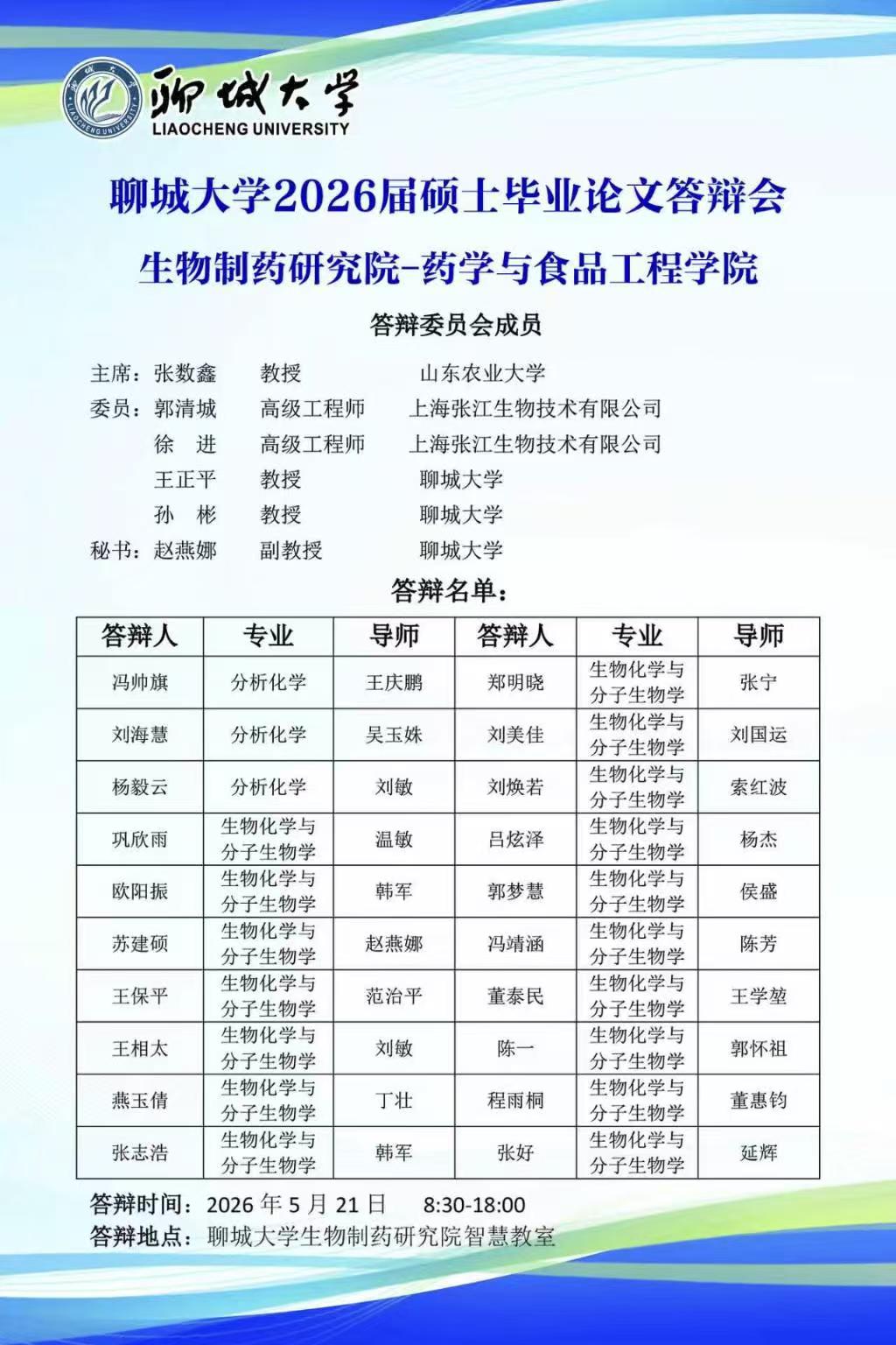 聊城大学2026届硕士毕业论文答辩会生物制药研究院-必赢76net线路.jpg